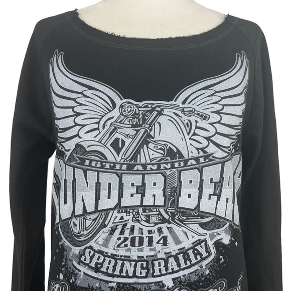 𝅺vintage THUNDER BEACH PANAMA CITY BEACH RALLY‎ LONG SLEEVED WOMEN'S SWEATSHIRT - Picture 2 of 9